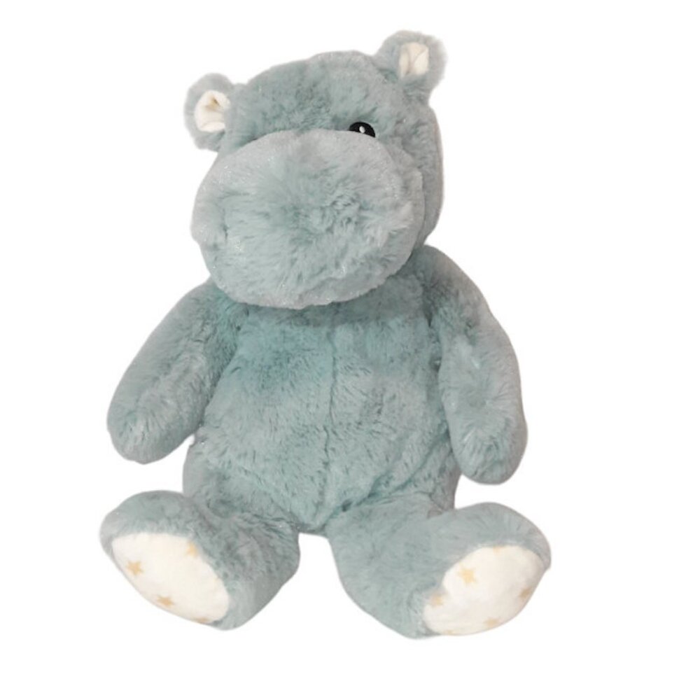 2017 Cloud B Hippo Dreamy Hugginz Stars Soft Aqua Stuffed Plush Toy 14"